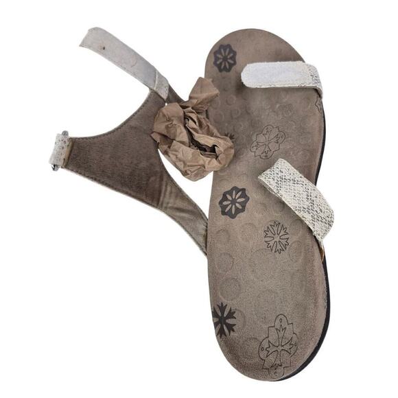 Vionic Orthaheel Molly Snakeskin White Slide Strappy Sandals Womens Size 9 - Picture 5 of 6